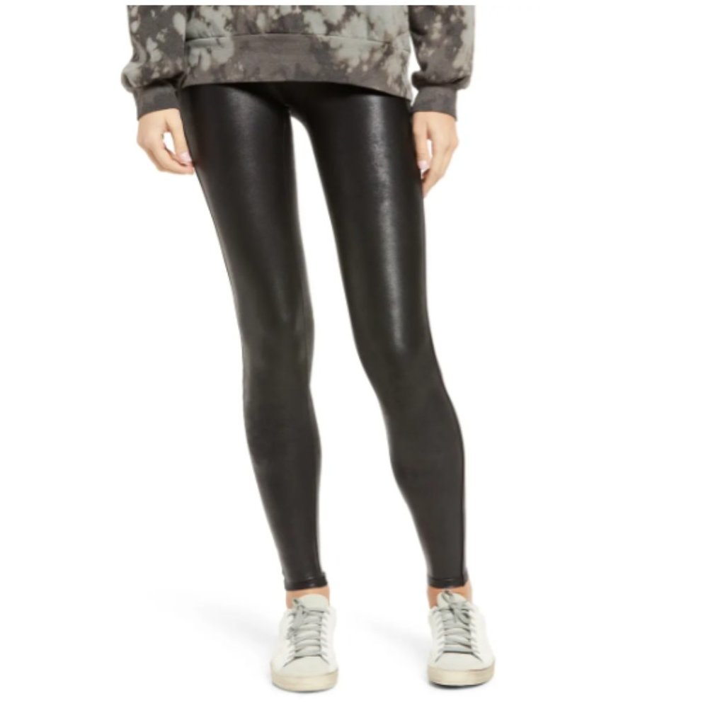 NWT Spanx Faux Leather Leggings - Size XL